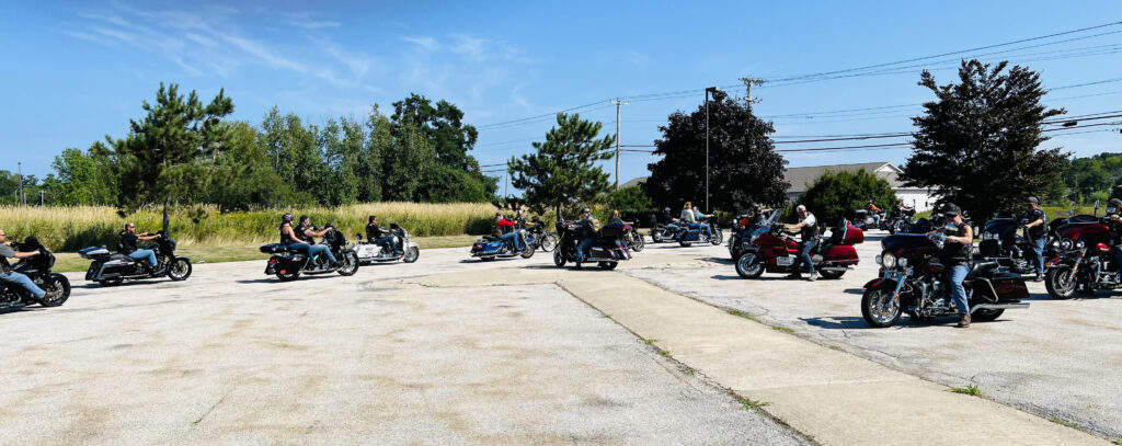 Grand Master's Ride 2022 on their motocycles